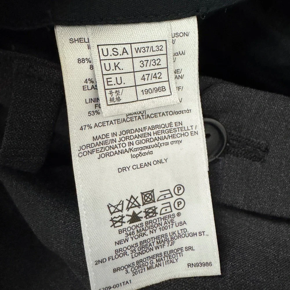 Brooks Brothers Explorer Suit Mens 42R W37 L32 Gray Madison Fitzgerald Wool